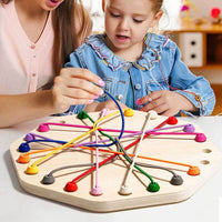 Rope Untangling Game, Twisted Rope Puzzle Game, Untangle Stack Puzzle Sorting Board Game, Brain Teaser Fine Motor Skills Toys, String Solution Central Lacing Toy | Shinymarch