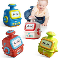 Robot Car Toys for Toddlers 2 3 Year Old, Press to Go Car Toy, Push Go Racing Cars, Play Vehicle Set, Birthday Gifts Boys Girls for Kids | Shinymarch