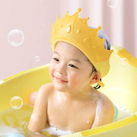 2 Pieces Baby Shower Cap Waterproof Shampoo hat for Toddler Protect ears, eyes Adjustable Silicone Bathing Crown | Shinymarch®