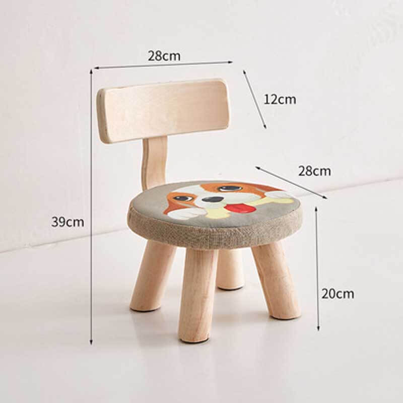 Kids Solid Hard Wood Animal Chair, Stackable Wooden Finished, Preschool, Daycare, Bedroom, Playroom, Nursery Seat, Puppy Furniture Stool for Toddlers, Children, Boys, Girls | Shinymarch