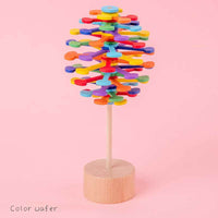 Wooden Spinning Stress Relif Lollipop, Decoration for Desk Top | Shinymarch