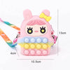 Small Pop Purse, Unicorn Pop Purse for Girl and Women Pop Bag with Unicorn Pop Toy, Shoulder Bag Fidget Toys Pop Fidget Backpack Toy for ADHD Anxiety School Backpack Silicone Bag | Shinymarch