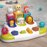 Cause-And-Effect Toy – Developmental Toy With Buttons & Colors – Color Sorting Animal Toys – For Kids, Toddlers, Babies – 18 Months + – Pop-Up Pals | Shinymarch