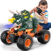 Remote Control Dinosaur Car, 2.4Ghz RC Truck for Toddlers, Electric Hobby RC Car Toys with Light & Sound Spray Birthday Gift for 3 4 5 6 7 8 Year olds Kids Boys Girl | Shinymarch