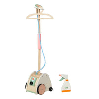 Wooden Ironing Pretend PlaySet with Iron, Hangers, Spray Bottle for Kids | Shinymarch