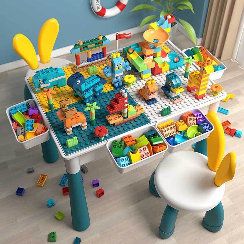 All-in-One Building Block Table | Shinymarch – wiggletots.com