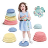 Stepping Stones for Kids, 5pcs Non-Slip Durable Balance River Stones and 3pcs Cloth Toys, Obstacle Course Coordination Game Toys for Toddler Ages 3 4 5 6 7 8, Indoor or Outdoor Play | Shinymarch