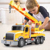 Kids Toys for 3 4 5 6 7 Years Old Boys, 15" Large Tow Truck Toy,Friction Powered Transport Truck Crane Toy with Lights and Sounds,with Roadster,Toddlers Gifts | Shinymarch