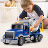 Kids Toys for 3 4 5 6 7 Years Old Boys, 15" Large Tow Truck Toy,Friction Powered Transport Truck Crane Toy with Lights and Sounds,with Roadster,Toddlers Gifts | Shinymarch