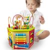 Wooden Activity Play Cube Pound & Tap Bench with Slide Out Xylophone - Award Winning Durable Wooden Musical Pounding Toy Multifunctional and Bright Colours, Yellow | Totlogics